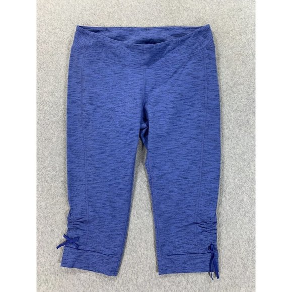 REI 3/4 Length Running Training Compression Pants Tights (Women's Large) Blue - Picture 1 of 12